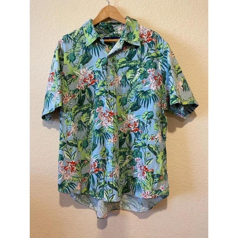 Ralph Lauren Hawaiian Button Polo Shirt Size XXL Beach Resort Tropical Vacation
